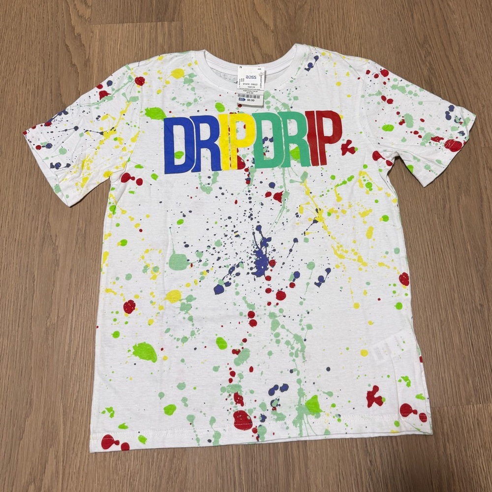 BOYS AGES 10/12 DRIPDRIP COLORFUL SHIRT